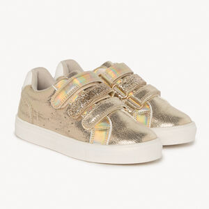 Baskets basses dorées effet irisé pour fille 