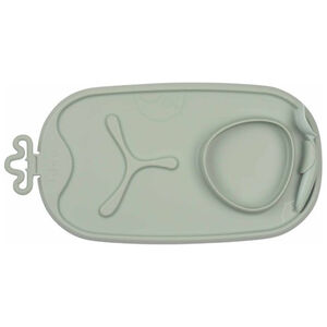 Tapis repas Roll & Go assiette-bol-cuillère Vert Sauge 