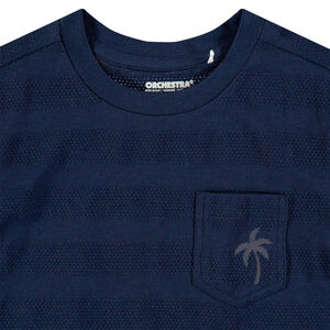 T-shirt manches courtes à poche print palmier 