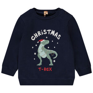 Pull en velours Christmas T-Rex pour bébé garçon 