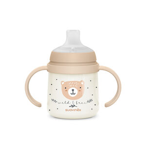 Biberon à anses 150ml Wild&Free jour/nuit marron 