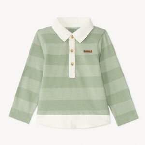 Polo manches longues rayé effet 2 en 1 pour bébé garçon 