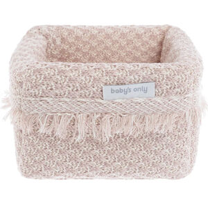 Panier de rangement Happiness - Vieux rose/écru 