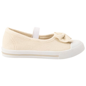 Babies en toile avec nœud et lanière pour bébé fille 