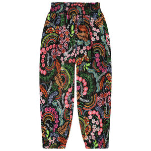 Pantacourt fluide imprimé végétal pour fille 