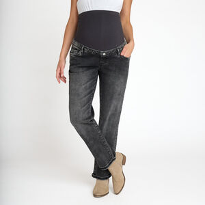 Jean straight de grossesse avec bandeau haut 