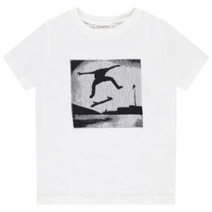 T-shirt manches courtes à broderie réaliste pour garçon 