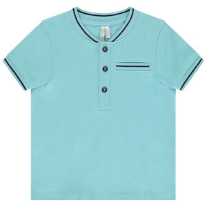 Polo manches courtes uni à col teddy pour bébé garçon 