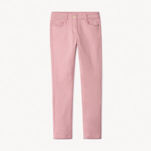 Pantalon slim en twill uni pour fille 