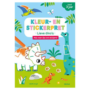 Livre NL Kleur- en stickerpret Lieve Dino’s +3A 