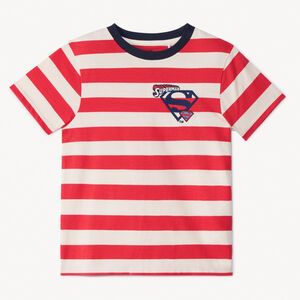 T-shirt manches courtes rayé Superman Warner pour garçon Main T-shirt manches courtes rayé Superman Warner pour garçon