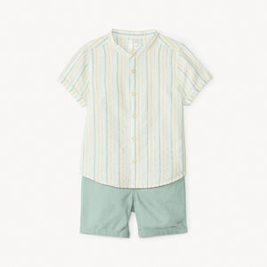 Ensemble 2 pièces chemise manches courtes + bermuda pour bébé garçon 