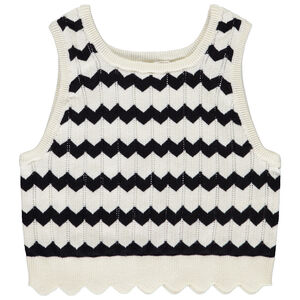 Débardeur en tricot fantaisie ajourée pour fille 