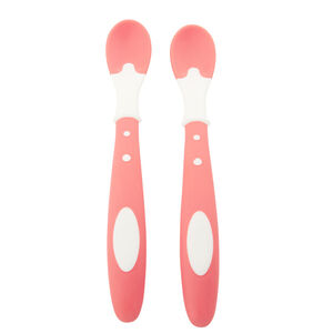 Lot de 2 cuillères thermosensibles Rose 