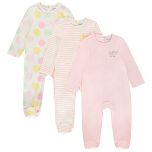 Lot de 3 dors-bien fantaisie pour bébé fille avec ouvertures différentes selon l'âge 