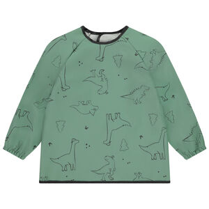 Tablier manches longues imprimé dinosaures pour garçon 