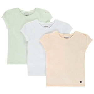 Lot de 3 t-shirts manches courtes unis pour fille 