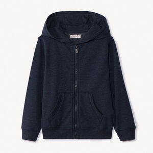 Gilet à capuche en molleton uni pour garçon 