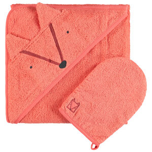 Cape de bain et gant de toilette Ethnic animals 