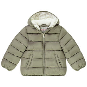 Doudoune matelassée à capuche doublée micropolaire pour enfant fille 