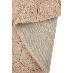 Tapis rond lavable Honeycomb Rose 