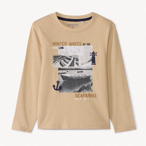 T-shirt manches longues photoprint canot pour garçon 