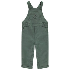 Salopette longue en toile avec volcan brodé pour bébé garçon 