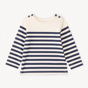 Marinière manches longues en molleton pour bébé garçon 