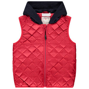 Doudoune sans manches bi-matière pour bébé garçon 