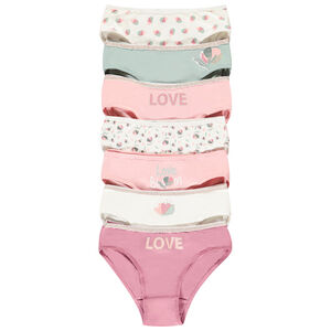 Lot de 7 culottes fantaisie à fleurs pour fille 