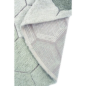 Tapis rond lavable Honeycomb Blue Sage 