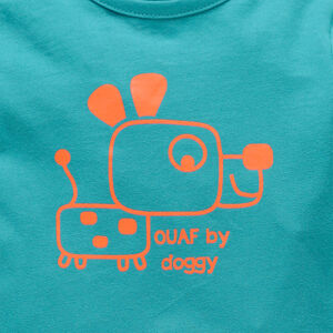 Dors-bien en jersey avec message et chien printés 