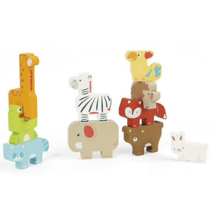 Jeu animaux empilables en bois 24mois+ 10pcs 