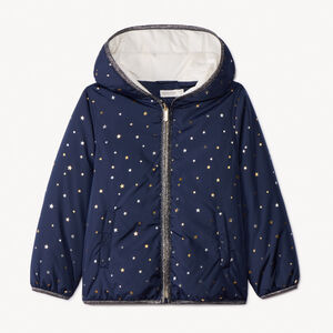 Coupe-vent rembourré imprimé étoiles pour fille 