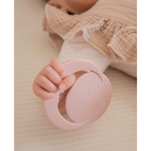 Anneau de dentition silicone Lune Rose 