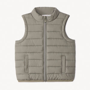 Doudoune sans manches unie pour bébé garçon 