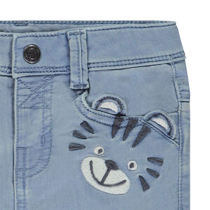 Jean ludique effet denim avec broderie pour bébé garçon 