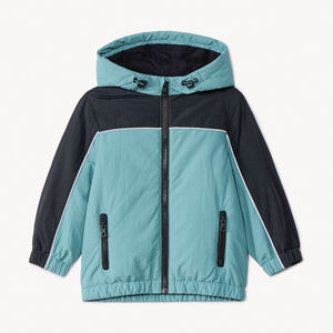 Coupe-vent en toile à capuche effet colorblock pour garçon  