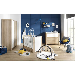 Commode 3 tiroirs Antonin - Bois/Blanc 