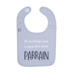Bavoir "Ne m'oblige pas à appeler mon parrain" 