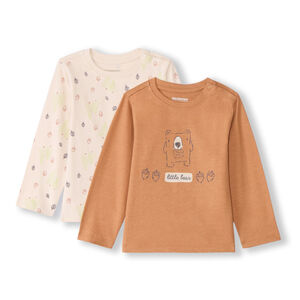 Lot de 2 t-shirts manches longues fantaisie pour bébé garçon 