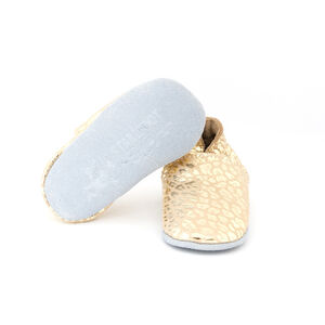 Chaussons souples 3-6M en cuir Babysoft doré 