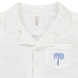 Chemise manches courtes printée à col cubain pour bébé garçon 