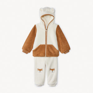 Ensemble jogging sherpa avec gilet pour bébé garçon 