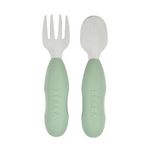 Lot de 2 pré-couverts en inox sage green  