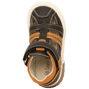 Baskets ajourées effet cuir à scratch pour bébé garçon 