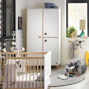 Armoire bébé 3 portes Oslo - Boutons gouttes  