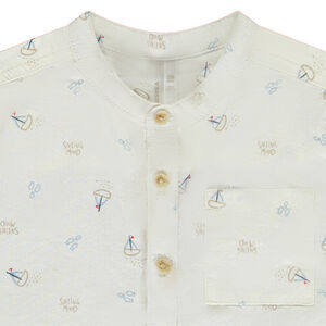 Chemise manches courtes imprimé voiliers pour bébé garçon 