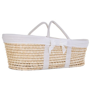 Berceau Panier Moïse + matelas et housse Ecru 