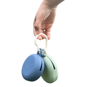 Set de 2 pochettes pour sucette et goûter Nature 